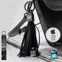 Cable iphone 20cm WDC-011 Tassels Ring Black